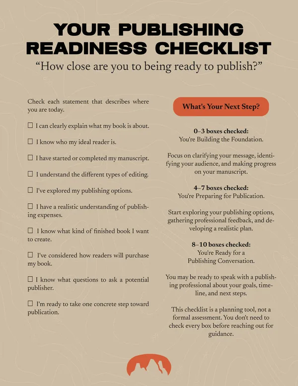 The publishing readiness checklist page from the roadmap